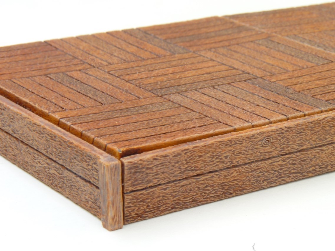 close up photo of a 3D printed game tile border